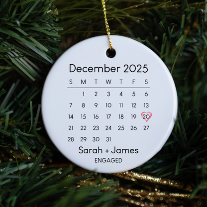 Customized Milestone Calendar Ceramic Ornament