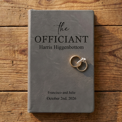 Customizable "The Officiant" Wedding Journals