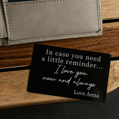 Customized Valentine's Day Wallet Insert