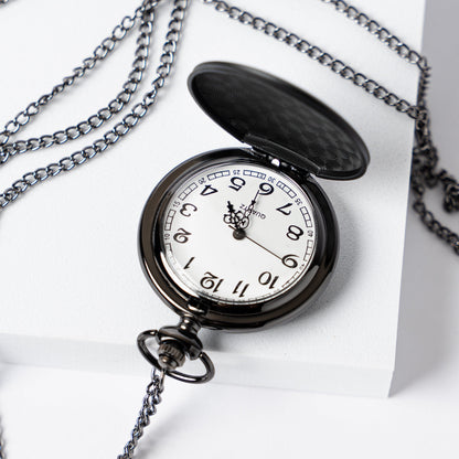 Customized Black Pocket Watch