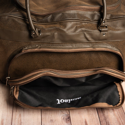 Customized Leather Weekender Duffle Bag