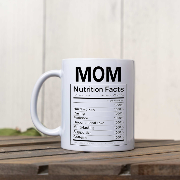 Mom Nutrition Facts Mug