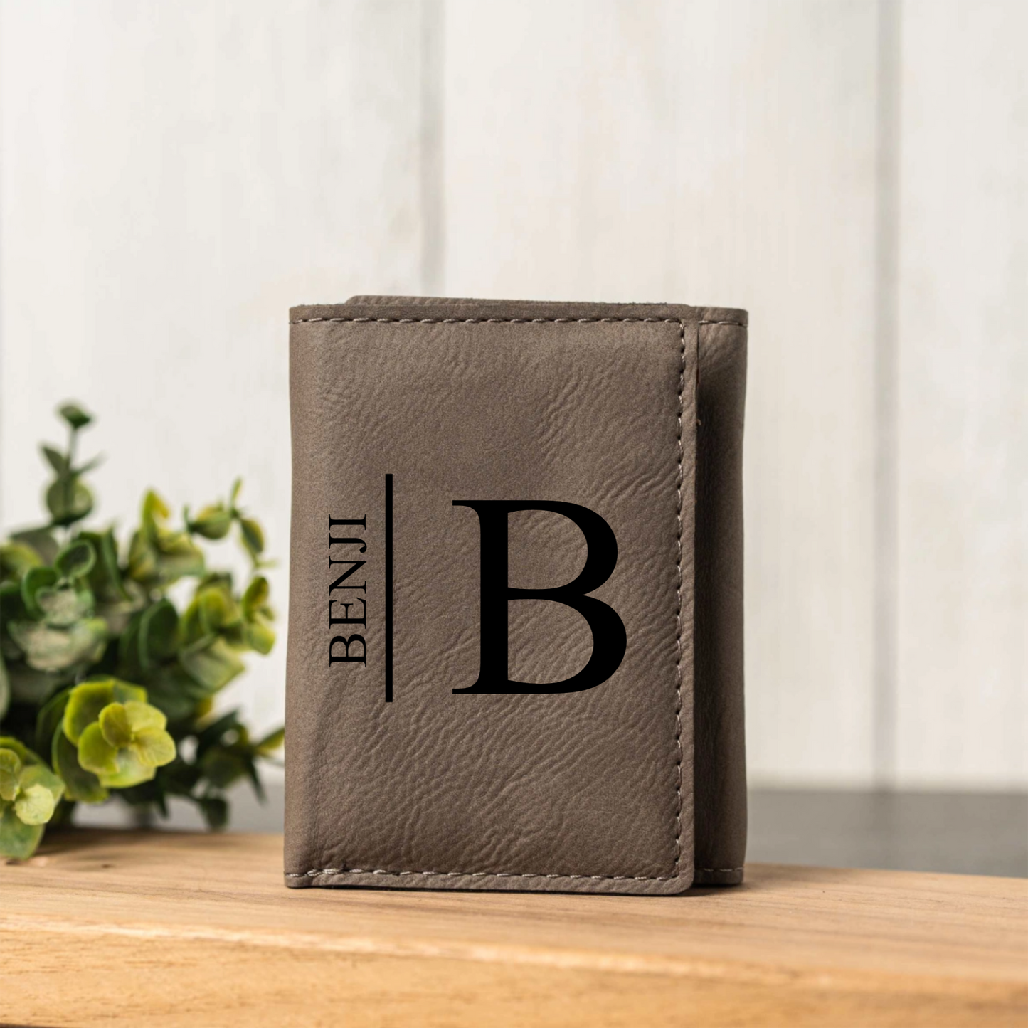 Customized Vegan Leather Trifold Wallet