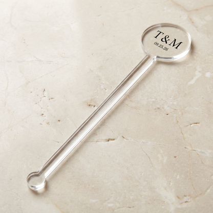 Customized Wedding Design Acrylic Stir Stick