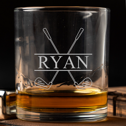Customized  Golf Lowball Whiskey Glass