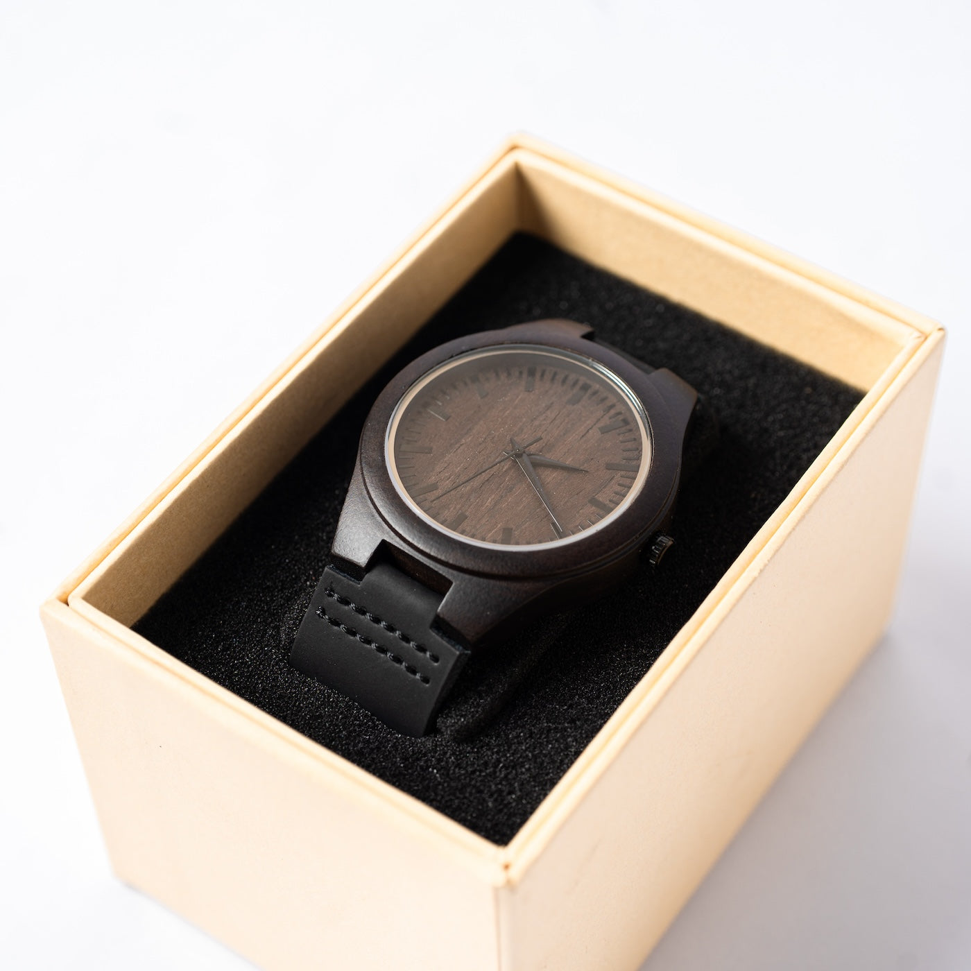 Customized Dark Brown Wood Watch - Signature Designs