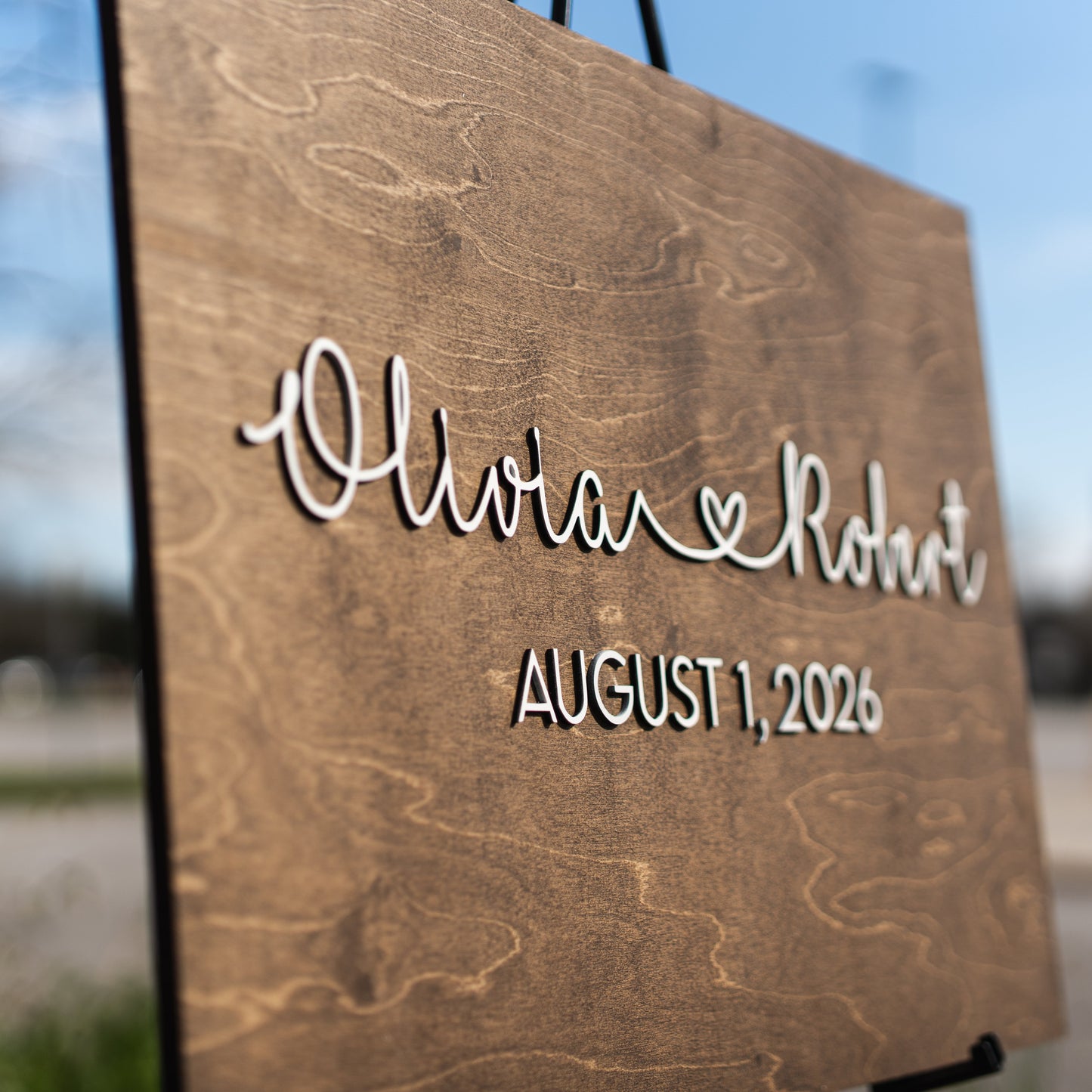Custom 3D Wedding Welcome Sign