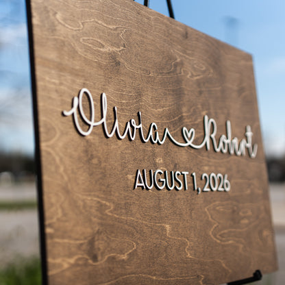 Custom 3D Wedding Welcome Sign