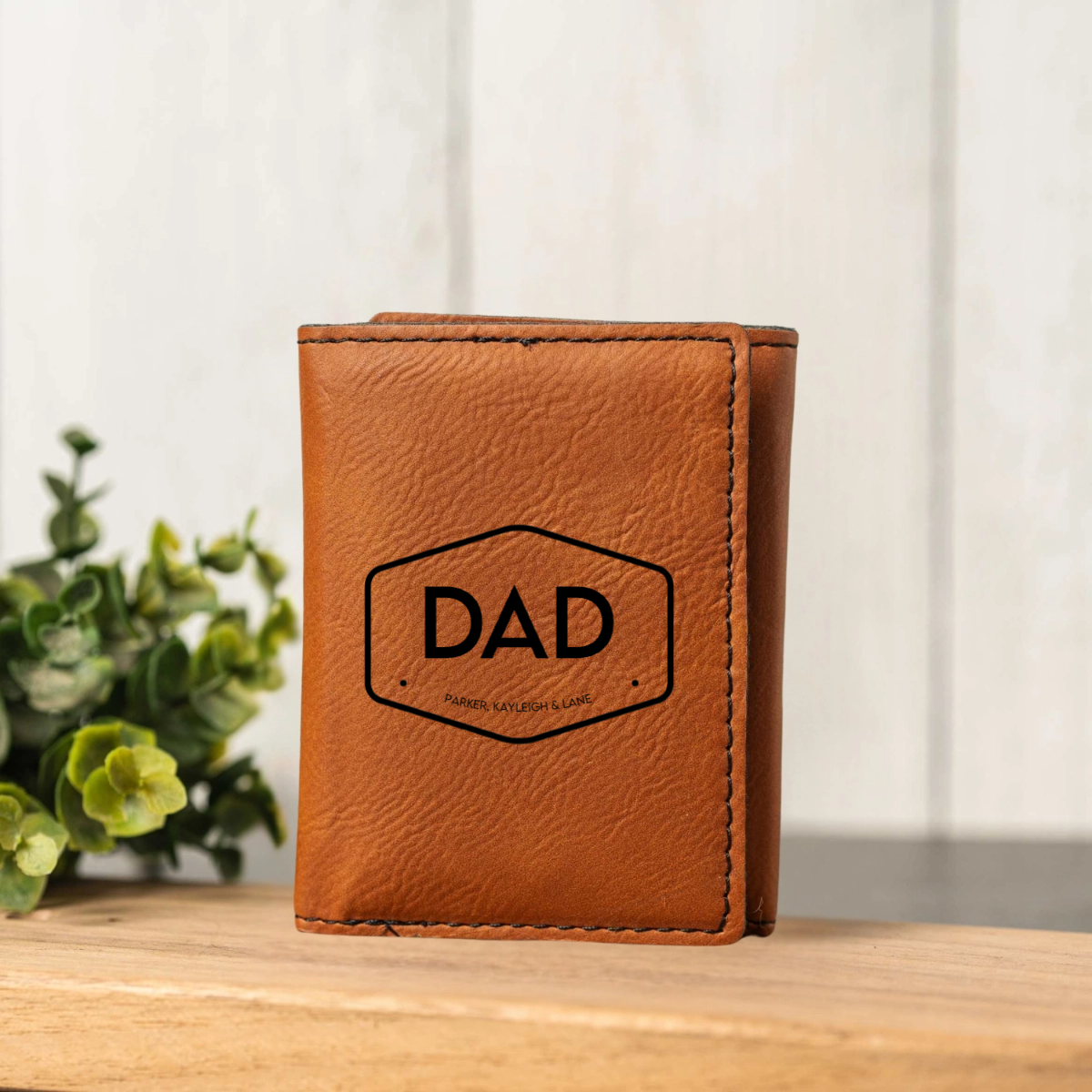 Custom Engraved Dad Trifold Wallet