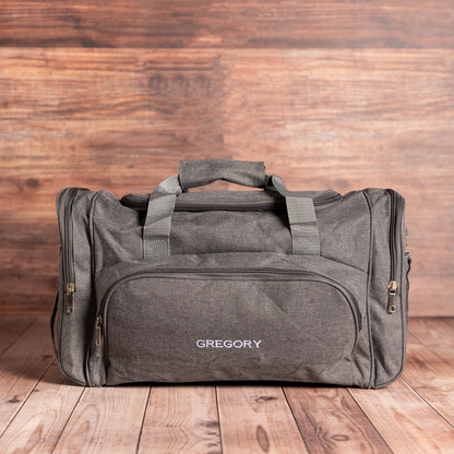 Customized Grey Duffle Bag