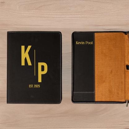 Customized Leather Portfolios - Black & Rustic Signature Designs