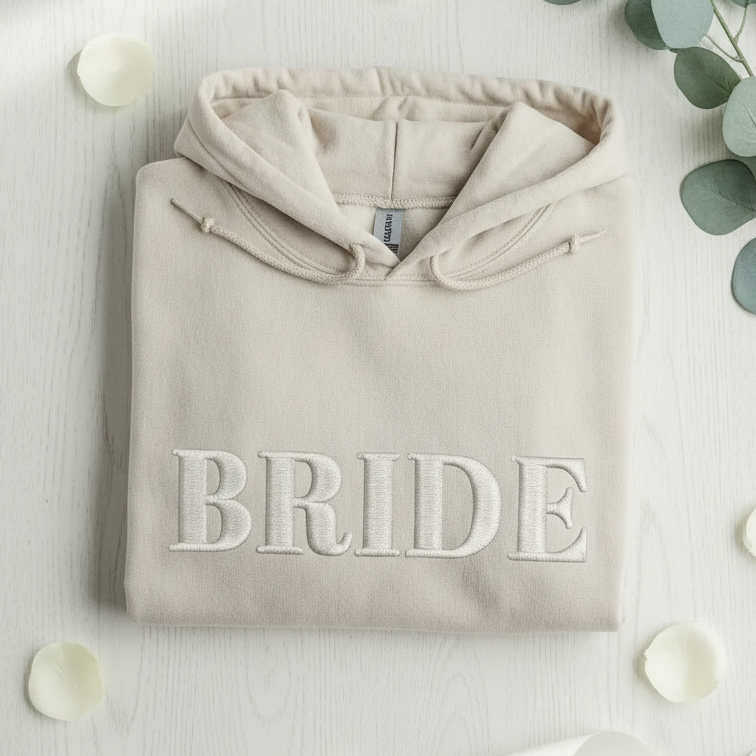Custom Embroidered Bride Hoodie