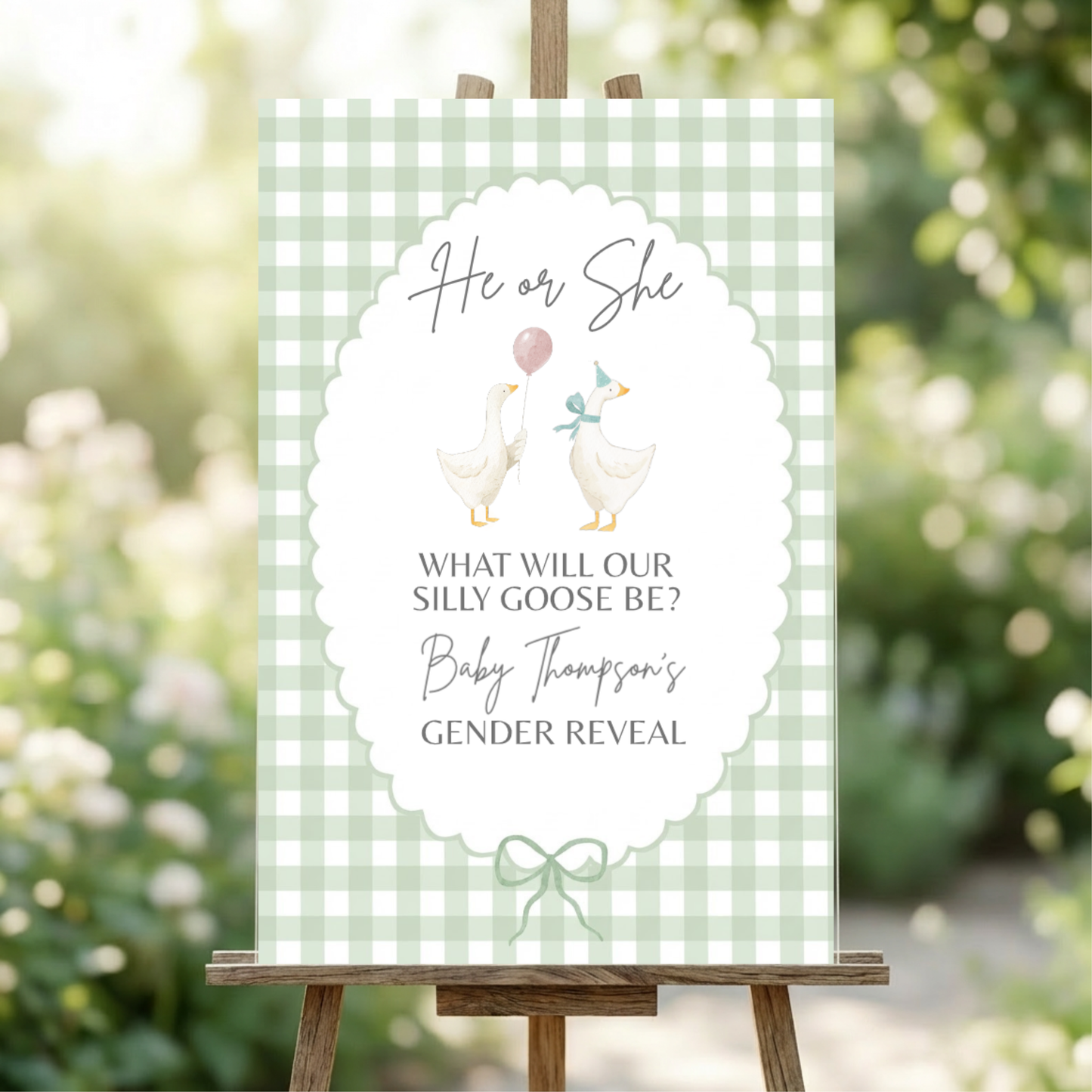 Customized Acrylic Gender Reveal Welcome Signs