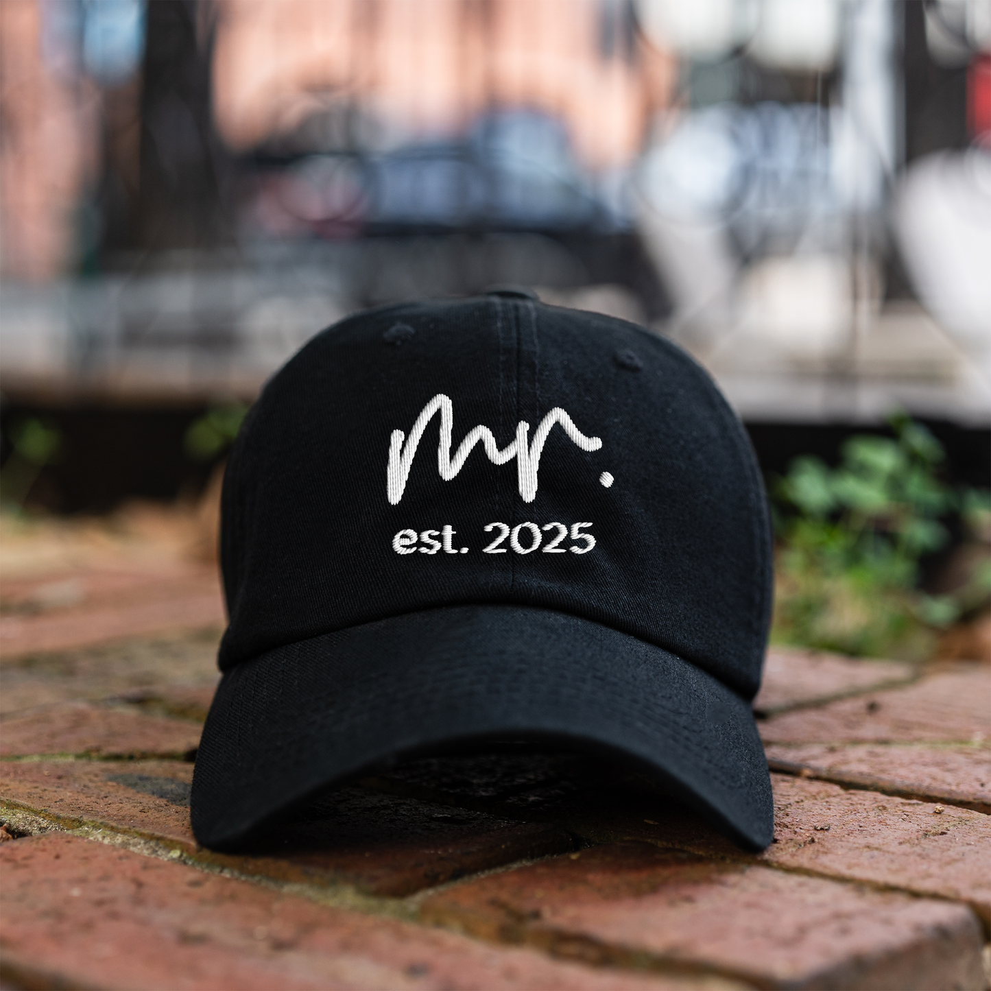 Custom Mr. & Mrs. Established Date Hats