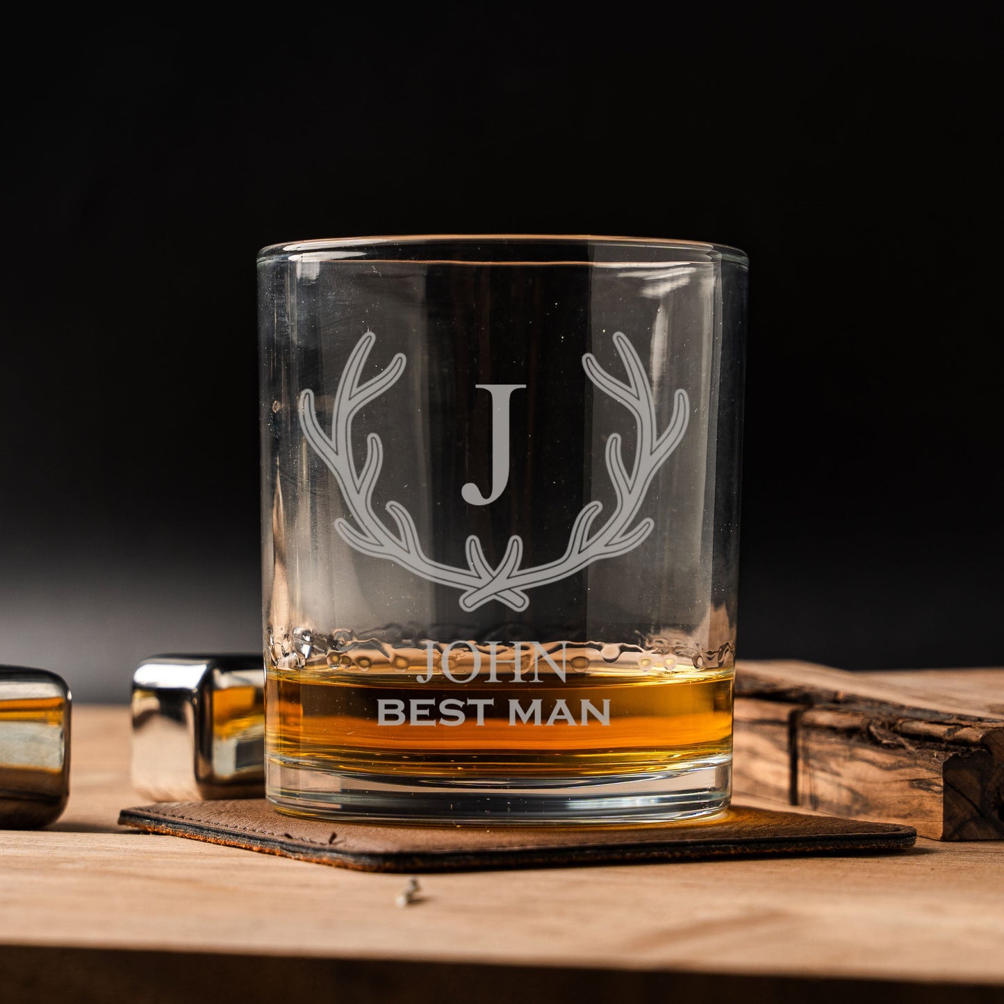 Custom Lowball Whiskey Glass - Groomsmen, Bridesmaids, Best Man