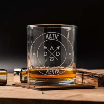 Customized Father's Day Whiskey Glasses