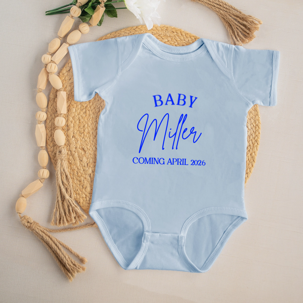 Customized Baby Announcement Onesie