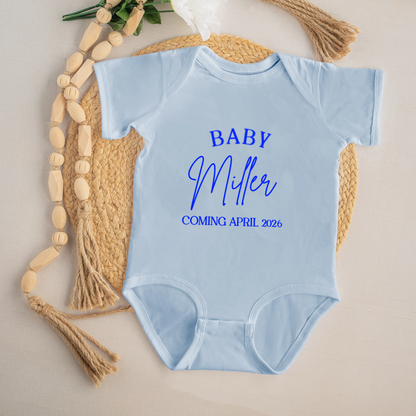 Customized Baby Announcement Onesie