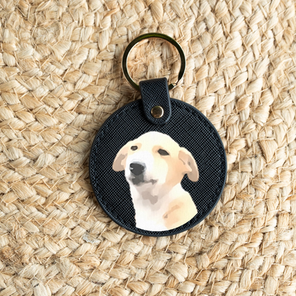 Customized Pet Circle Keyring