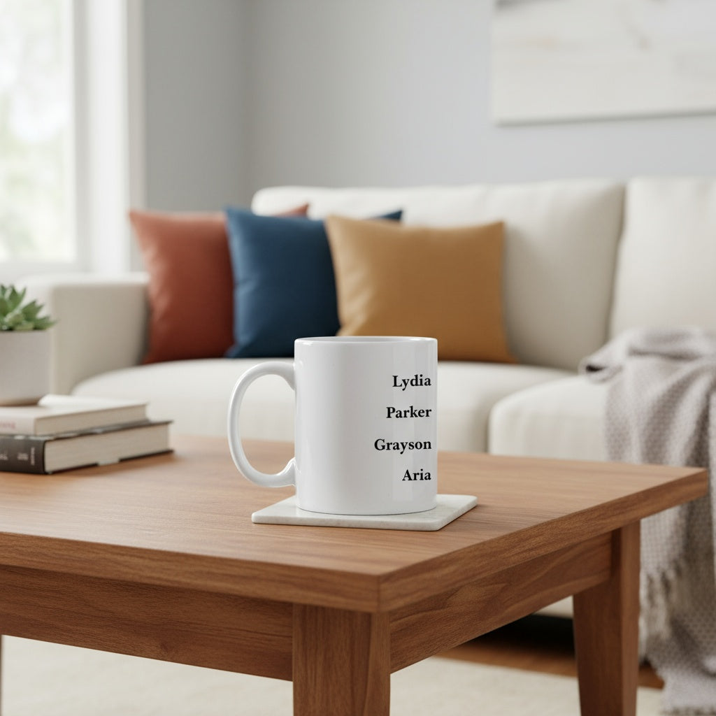 Customized Family Names Coffee Mug