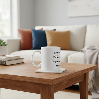 Customized Family Names Coffee Mug