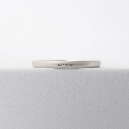 Custom Engraved Stackable Name Rings