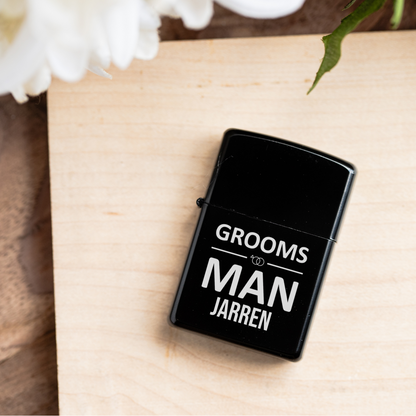 Customized Groomsman Black Lighter