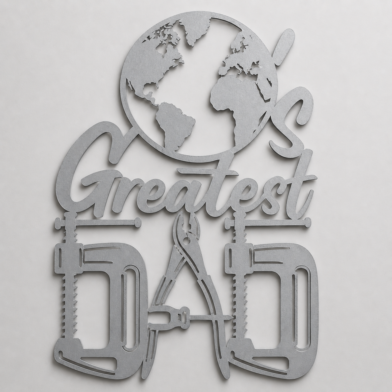 World's Greatest Dad Metal Sign