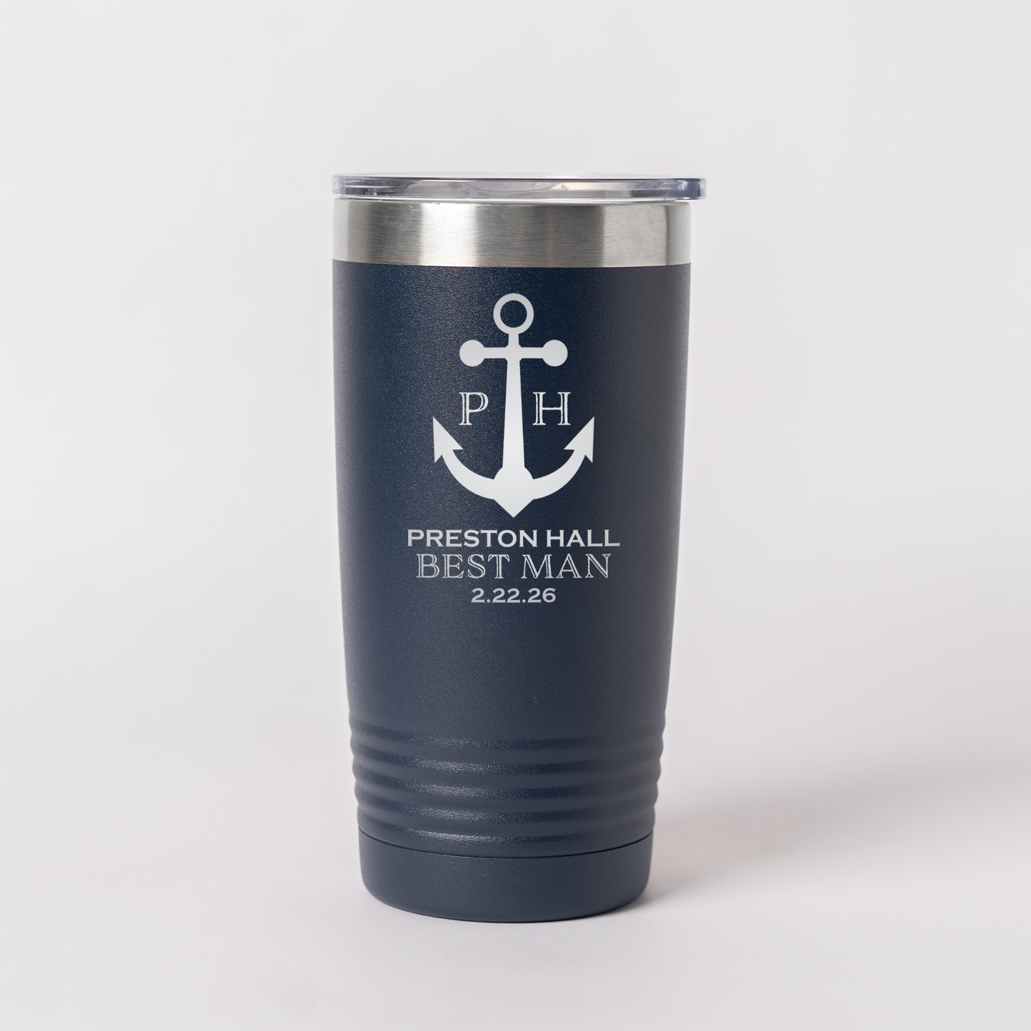 Customized 20oz Tumbler with Silver Lip - Groomsmen, Bridesmaids, Best Man