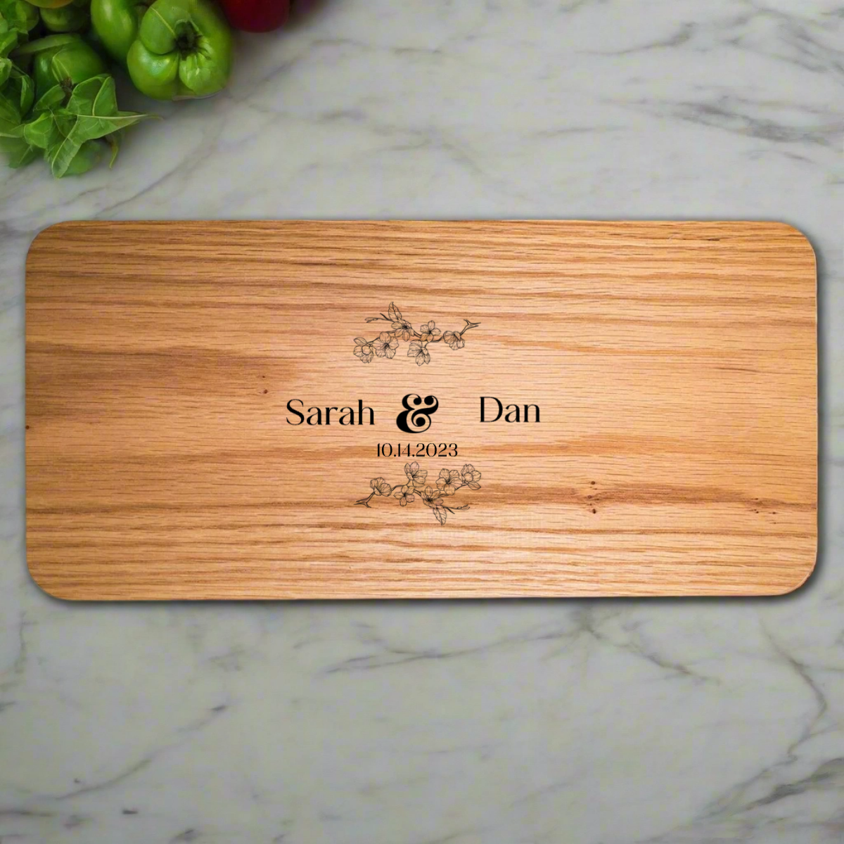 Customized Red Oak Charcuterie Board
