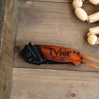 Customized Red Handle Knife with Gift Box