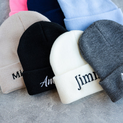 Custom Embroidered Kids Fitted Beanie