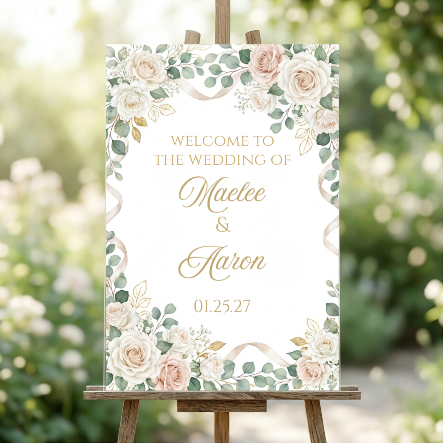 Customized Acrylic Wedding Welcome Sign