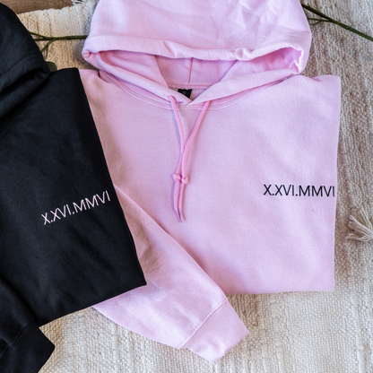 Customized Roman Numeral Hoodie