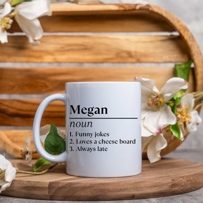 Customized Definition Mug with Custom Name and Traits