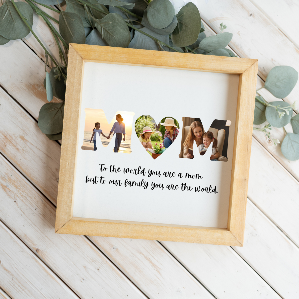 Customized Mom Photo Sign