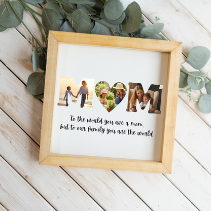 Customized Mom Photo Sign