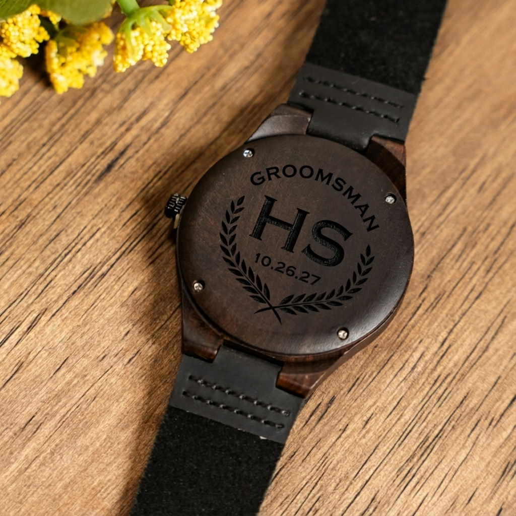 Customized Groomsmen Engraved Watch