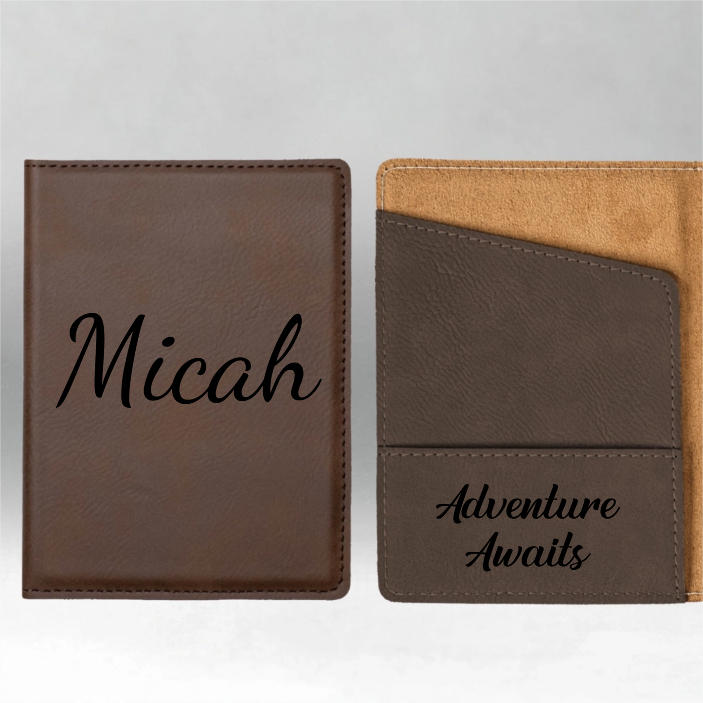 Customized Passport Covers - Script Designs