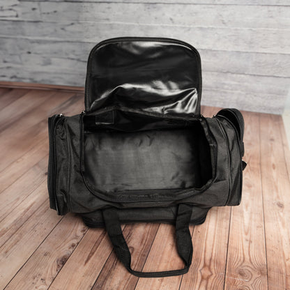 Customized Embroidered Black Duffle Bag
