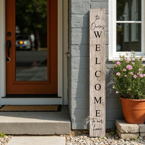 Customized Welcome Family Porch Sign