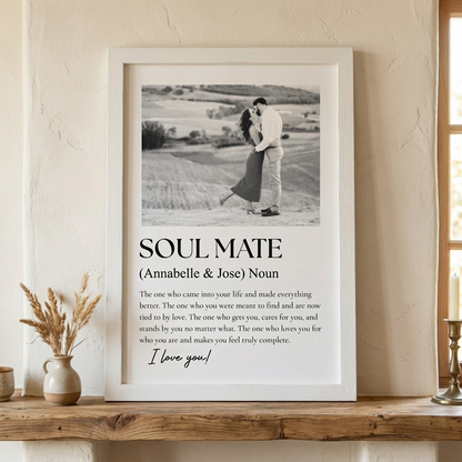Customizable Soul Mate Couples Framed Print