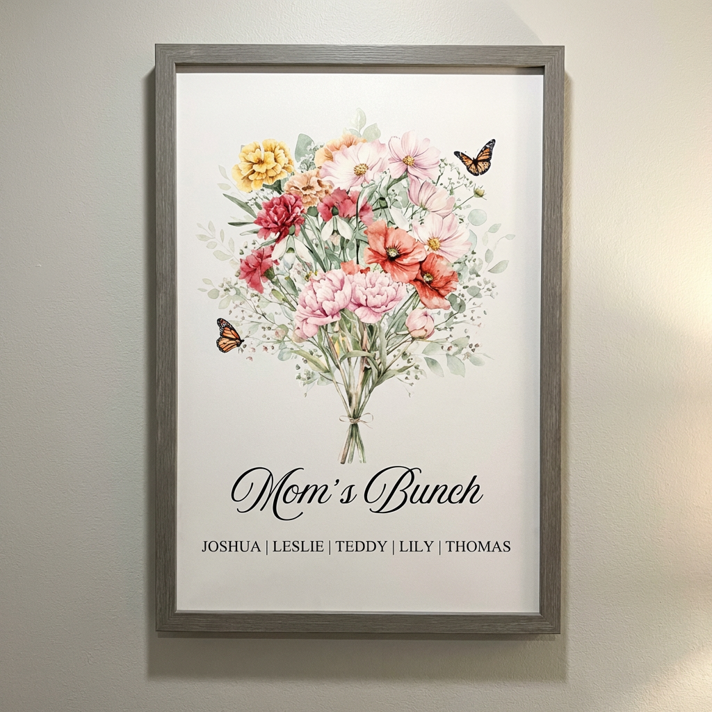 Personalized Mom's Bunch - Mother's Day Gift Framed Sign