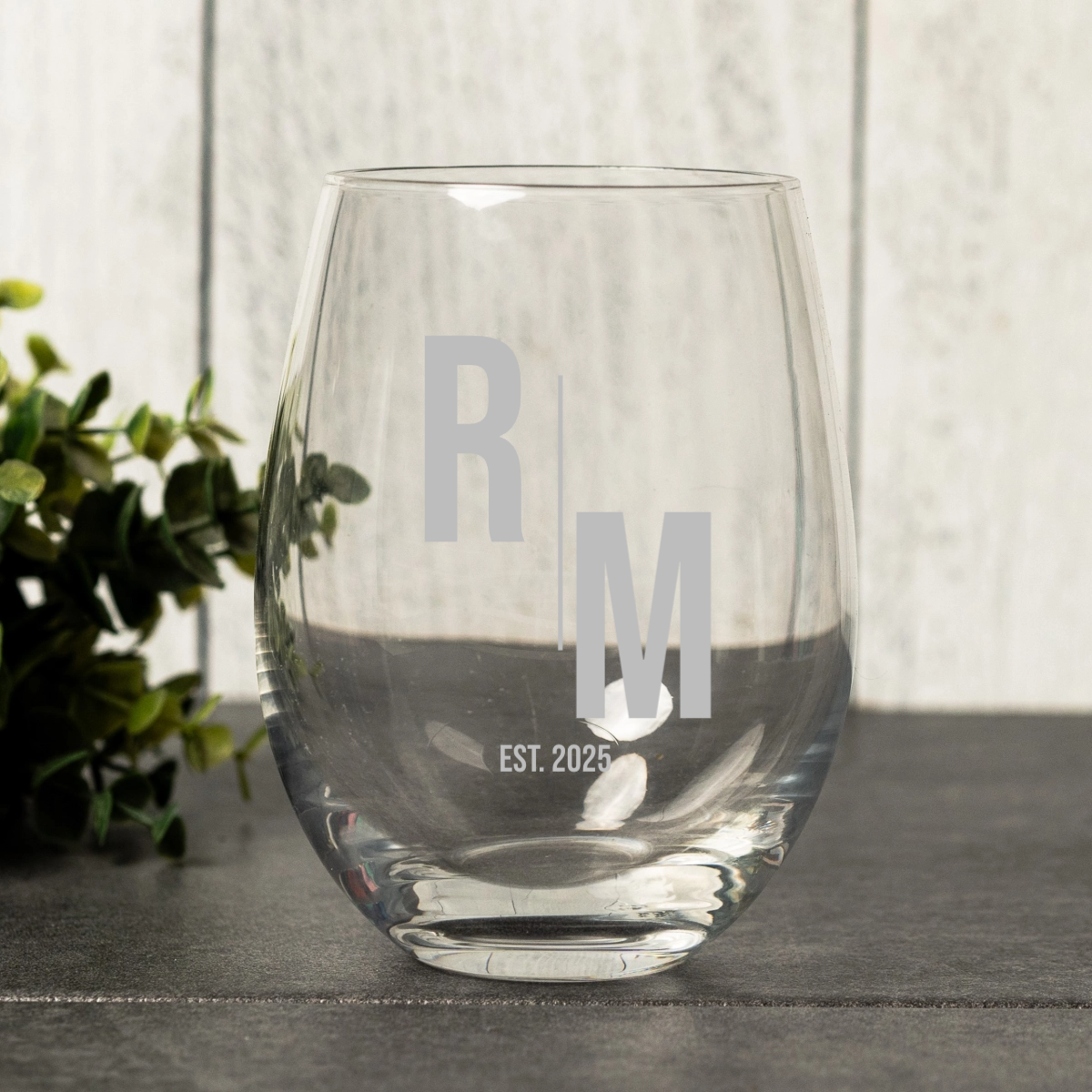 Engraved Stemless Wine Glass - Signature Designs