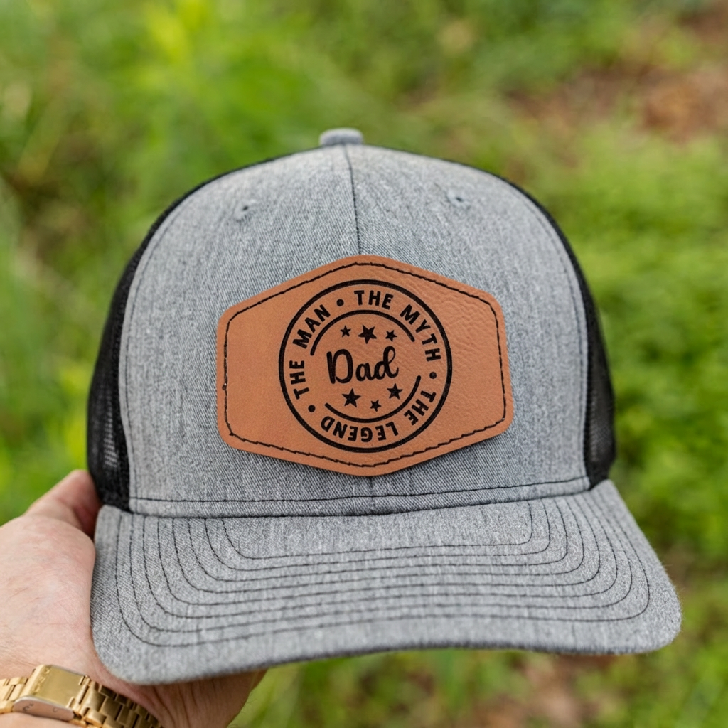 Customized Dad Trucker Hat with Engraved Patch