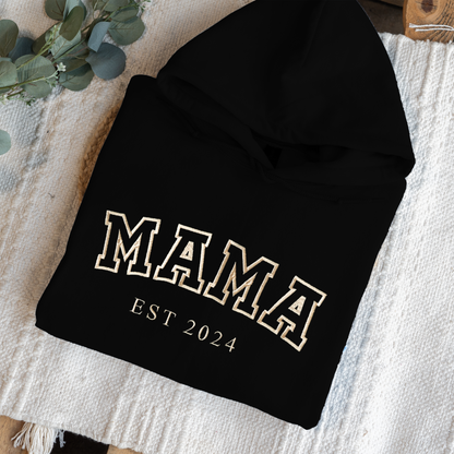 Embroidered Mama Hoodie with Est. Year