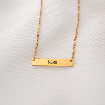 Mothers Day Custom Bar Necklace
