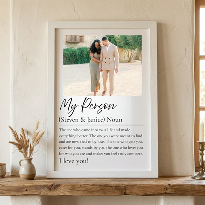 Customizable My Person Couples Framed Print