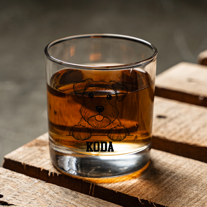 Customized Dog Whiskey Glass with Text