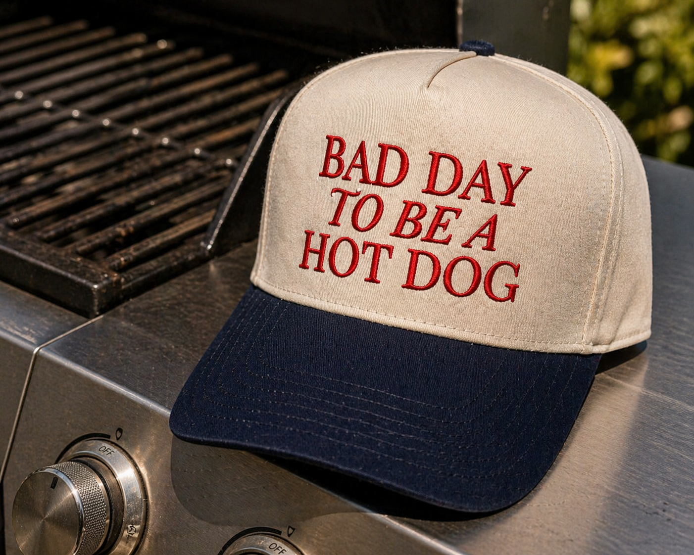 4th of July "Bad Day to Be A Hot Dog" Embroidered Hat